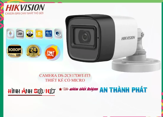 Lắp camera wifi giá rẻ DS-2CE17D0T-IT5 Camera Hikvision Có Micro, giá camera DS-2CE17D0T-IT5 , camera DS-2CE17D0T-IT5 , bán camera DS-2CE17D0T-IT5 , giá camera DS-2CE17D0T-IT5 , phân phối camera DS-2CE17D0T-IT5 